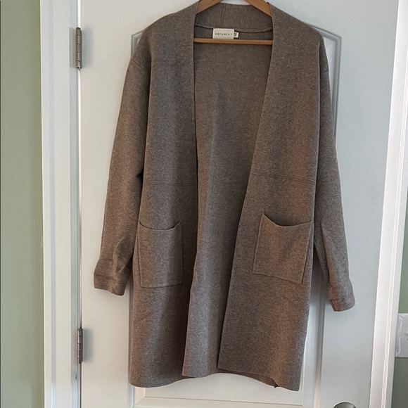 Taupe Open Front Cardigan - Picture 1 of 2